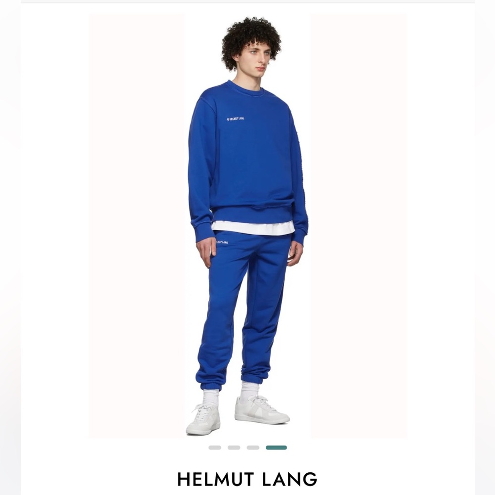 HELMUT LANG Authentic Mens New Royal Blue sweatpants reg $220 great gift!